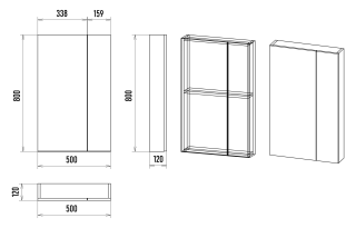 Зеркальный шкаф Misty Балтика 50см белый