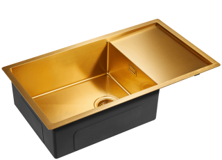 Мойка кухонная Paulmark Platte PM807844-BG брашированное золото