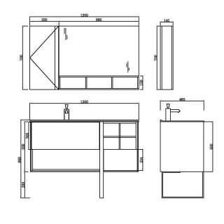 Тумба с раковиной Orans  014NL015 120 см