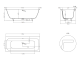 Ванна из искусственного камня Salini Orlanda Axis S-Stone 103222MRH 180x80см RAL снаружи