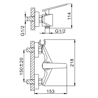 Гигиенический душ Frap F2058 белый хром