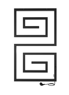 Полотенцесушитель электрический Indigo Lira DGL100-60BRRt 100x60 чёрный муар