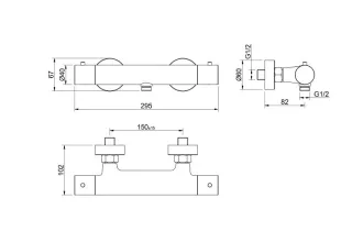 Смеситель для душа Aquatek Европа AQ1363BG шлифованное золото
