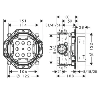 Смеситель для душа Hansgrohe Novus Loop 71345000S хром