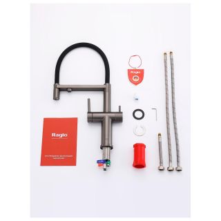 Смеситель для кухни Raglo R20.63.09 с подключением фильтра графит