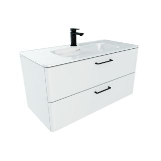 Тумба с раковиной IDDIS Brick подвесная 100см белый BRI10W1i95K