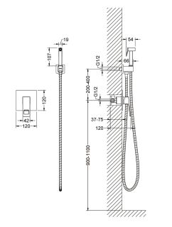 Гигиенический душ Timo Briana со смесителем золото матовое 7189/17SM