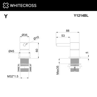 Встраиваемый смеситель для раковины WHITECROSS Y Y1214CR хром