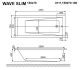 Акриловая ванна Whitecross Wave Slim 0111.150070.100 150x70см белый глянец