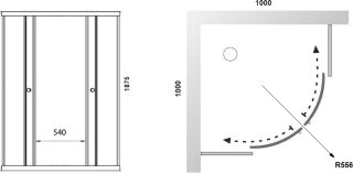 Душевой уголок Triton Стандарт Щ0000026699 100x100