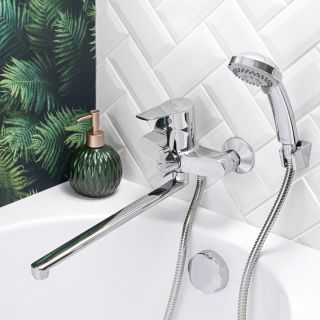 Смеситель для ванны с душем BOOU B8246-18F хром