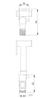Гигиенический душ без смесителя Haiba HB5501 хром