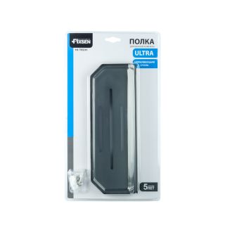 Полка прямоугольная одноэтажная Fixsen Hi-Tech графит (FX-843F)