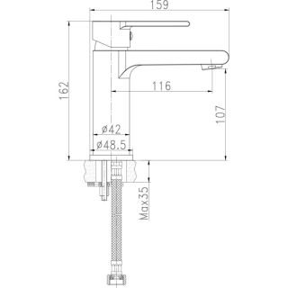 Смеситель для раковины Cersanit Brasko 63020 хром