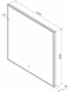 Зеркало с подсветкой Art&Max Sorrento 100см AM-Sor-1000-1000-DS-F