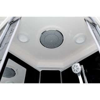 Душевая кабина Deto BМ4510 стандартная BLACK 100х100х220 см