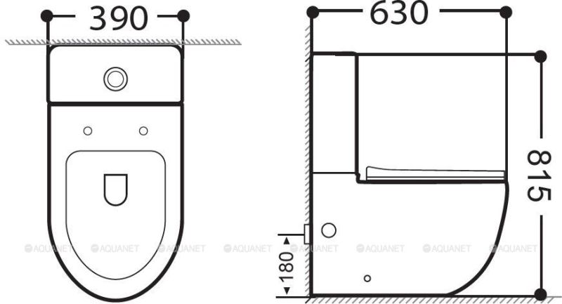 Унитаз-компакт Aquanet Rimless Cetus 2.0 C1 LX-2903 243538 белый