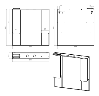 Зеркальный шкаф с подсветкой Misty Чегет 105см белый