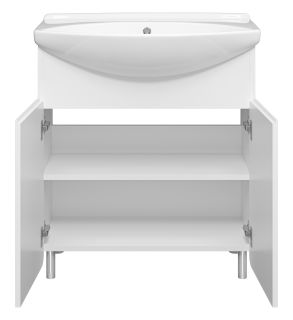 Напольная тумба под раковину Misty Чегет 75см белый
