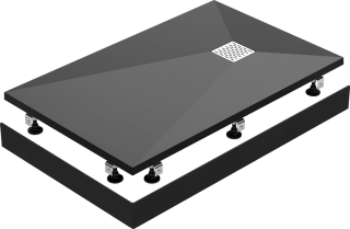 Поддон литьевой Good Door Essentia ЧЕРНЫЙ 100x70 см