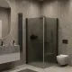 Душевой уголок на монопетле by Deonria U-90-89-6-GM-B1 90x89см чёрный/графит матовый
