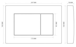 Инсталляция для унитаза Berges ATOM 410 кнопка хром глянец 040331