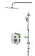 Душевой комплект Swedbe Platta 5556G1 с термостатом хром/серый