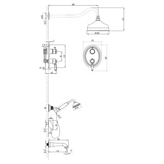 Душевой комплект Lemark Villa LM4822C хром