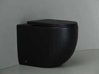 Приставной унитаз Ceramica Nova Metropol CN4004MB безободковый чёрный матовый