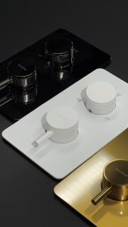 Встраиваемый смеситель для душа Boheme Cell 134-3-MW 3-х проходной термостатический белый матовый