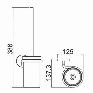 Ёршик для унитаза Gappo G30710-6 чёрный