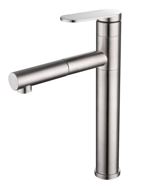 Смеситель для кухни Melana Stello MELANA-610303 с выдвижным изливом сатин