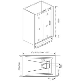 Душевая дверь Good Door Altair WTW-110-C-CH стекло прозрачное