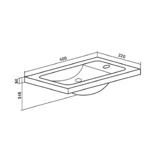 Умывальник мебельный Cersanit Como 40 (УТ000002244)