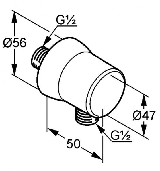Шланговое подключение Kludi Sirena белый 6306143-00