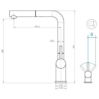 Смеситель для кухни Grandex Aqua Handy-P 9020961 золото