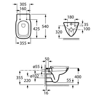 Унитаз подвесной Roca Debba 346997000