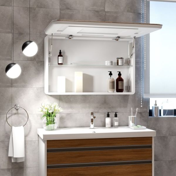 Зеркало-шкаф с подсветкой Continent Tokio Big МВК060 90см белый