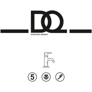 Смеситель для ванны с душем DQ Bonn короткий излив мат.золото (DA1703207)