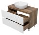 Напольная тумба под раковину Brevita Dakota DAK-07100-19/01-2Я 100см дуб Галифакс олово/белый