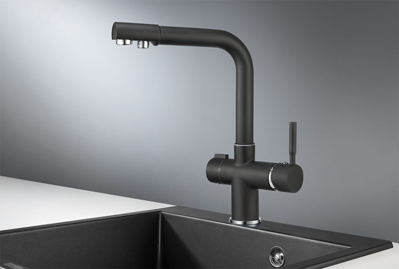 Смеситель для кухни Granula 2088, ТУРМАЛИН черный
