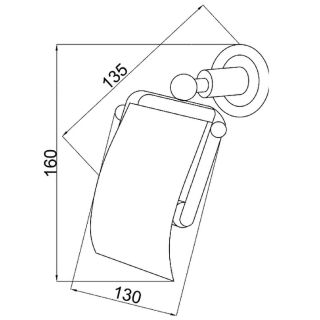 Держатель для туалетной бумаги с крышкой Boheme Murano 10901-V-G золото/фиолетовый