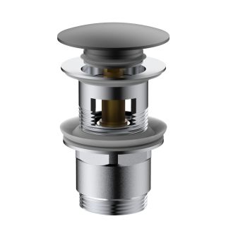 Донный клапан Vincea DPU-1B01GM клик-клак G1 1/4, с переливом, вороненая сталь