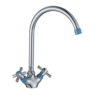 Смеситель для кухни Decoroom хром/синий DR51028-Blue