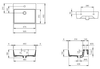 Раковина Berges Ego 182002 50см белый