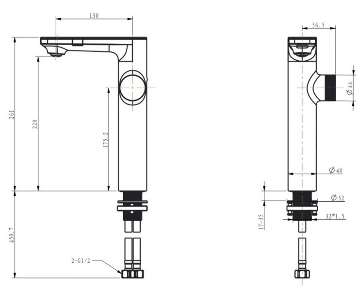 Высокий смеситель для раковины Berges Morans 076003 сенсорный хром