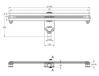 Душевой лоток Berges Super Line 090181 65см хром матовый