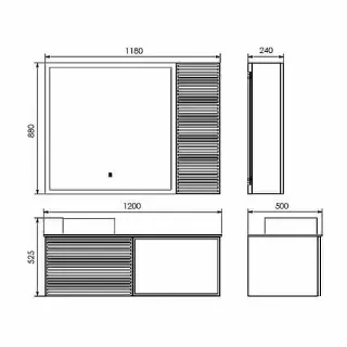 Тумба с раковиной Comforty Геленджик 00-00018719 120 см белый матовый