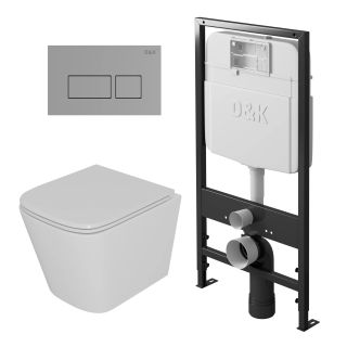 Комплект DQ DS1431605 инсталляция DI8055119 унитаз DT1436016 клавиша смыва DB1439001