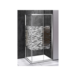 Душевой уголок Good Door Antares CR-100-W-CH стекло прозрачное с рисунком Волна